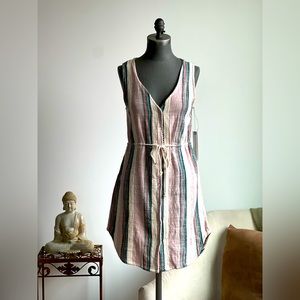 O’Neill Rainbow Stripe Tie-Waist Dress